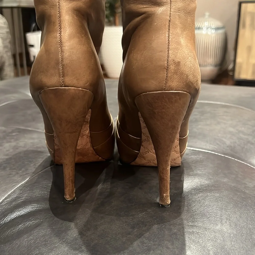 L.A.M.B Leather Panya Boot in Tan Size 7.5 - Picture 5 of 7